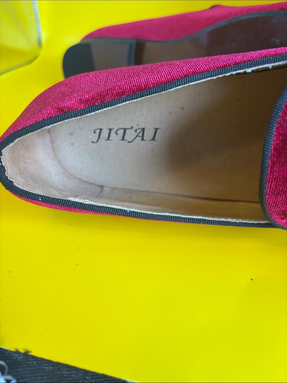 JITAI Studded Burgundy Suede Loafers with Gold Buckle - size 10 - Picture 5 of 7